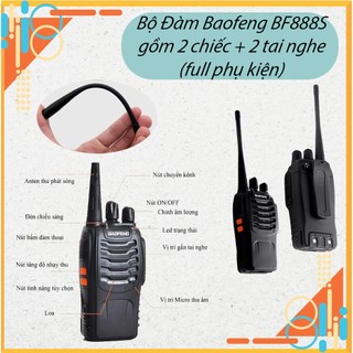 Bộ đàm Baofeng BF888s - Tín hiệu siêu ổn định - Khoảng cách lên tới 5KM - Phù hợp nhà hàng, khách sạn, phượt