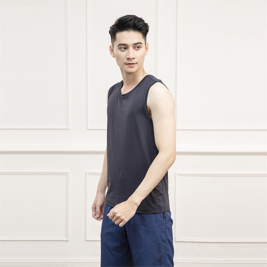 Áo tank top basic ARISTINO phom Regular fit suông vừa, chất liệu bền màu, thoáng mát-  ATT007S1