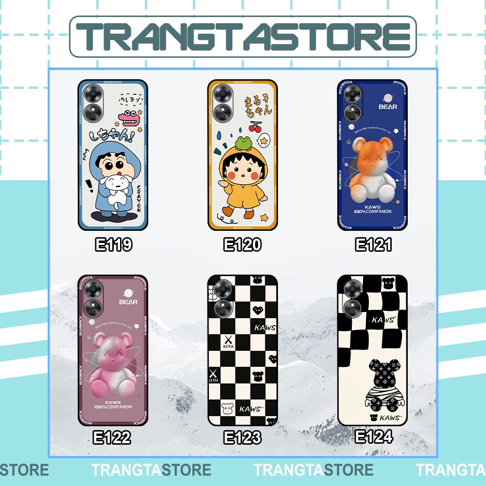 Ốp Oppo A17 / A17k in hình be@rbick, couple cặp đôi dễ thương