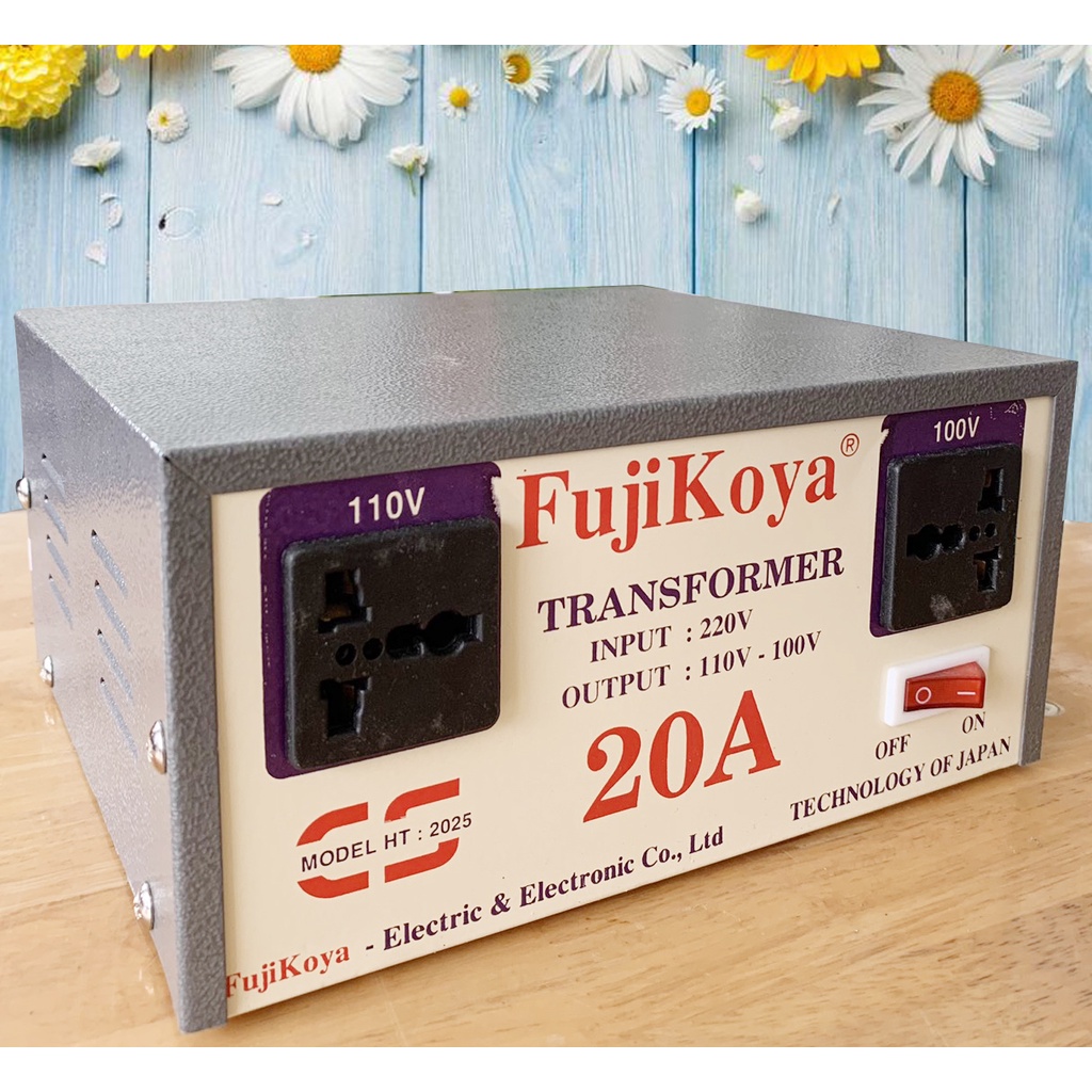 Biến Áp Chính Hãng FujiKoya Chuyển Điện 220V Ra 110V-100V (Công Suất 20A)