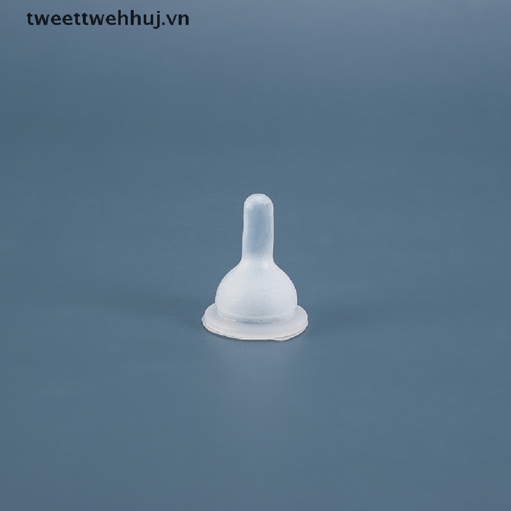 Set 10 Núm Ti Giả Mini Bằng Silicon Hình Mèo / Thỏ Thông Dụng Cho Thú Cưng Sơ Sinh