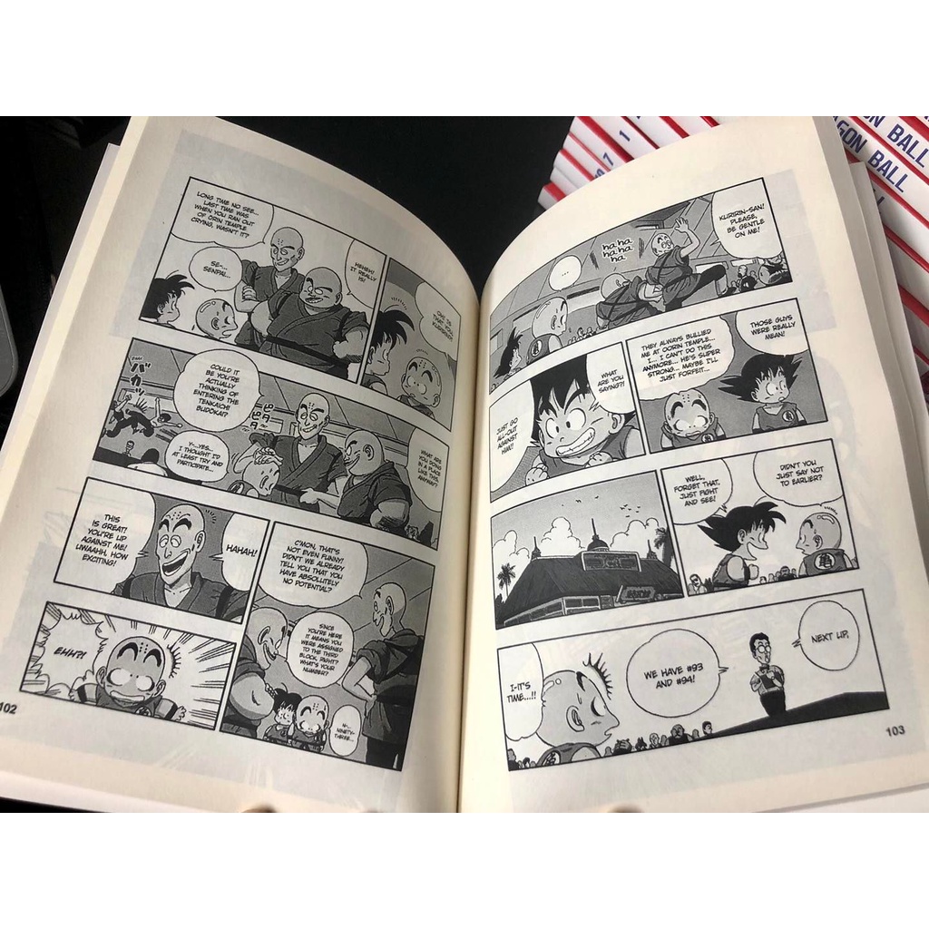 Dragon ball và dragon ball super tiếng anh in giấy chống lóa