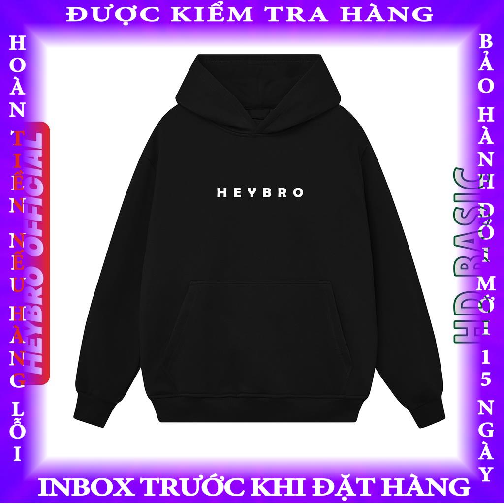 Áo hoodie nam nữ HEYBRO / Hoodie Unisex nỉ bông cotton nhiều màu in HN-SG thihoa