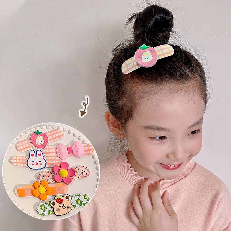Kẹp Tóc Họa Tiết Hoạt Hình Phong Cách Hàn Quốc Xinh Xắn Cho Bé Gái