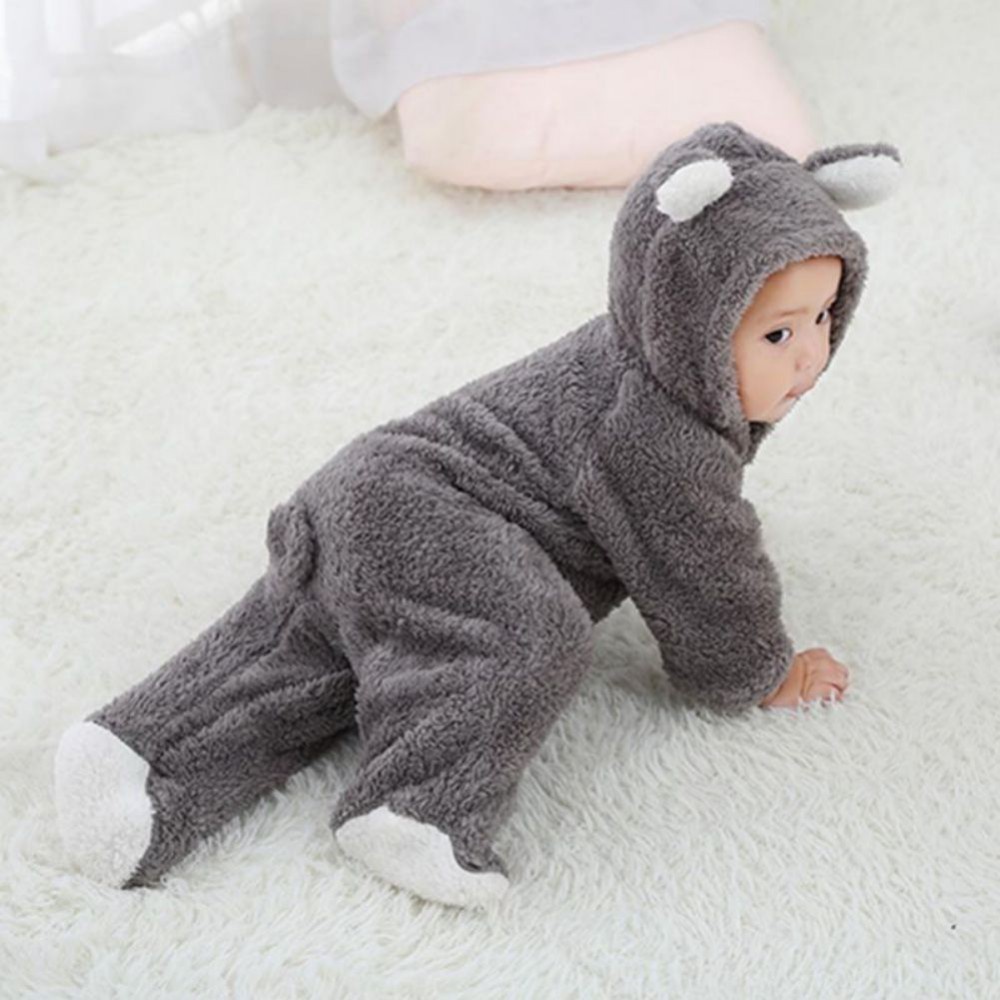 Bộ áo liền quần có nón tai gấu đáng yêu dành cho bé