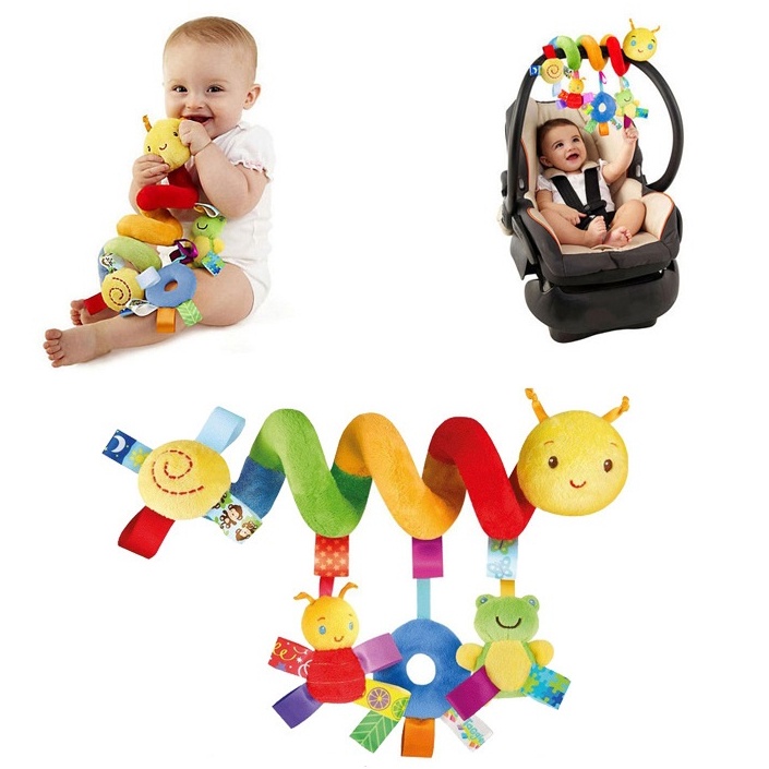 1 Đồ Chơi Treo Xe Đẩy Hình Bánh Donut / Sâu Bướm Nhồi Bông Nhiều Màu Mềm Mại Làm Quà Tặng Sinh Nhật Cho Bé