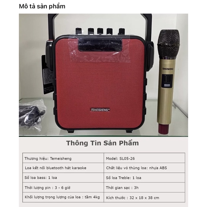 Loa karaoke Bluetooth chính hãng Temeisheng SL05-26