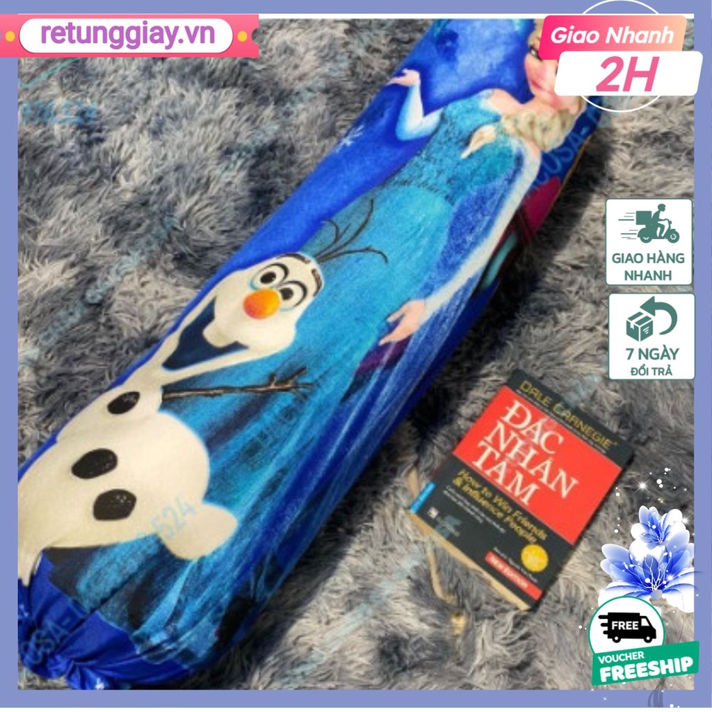 Vỏ gối ôm Vải poly cotton,Size 35 x 100 cm,chọn mẫu ở bài đăng-hcm mẫu công chúa elsa