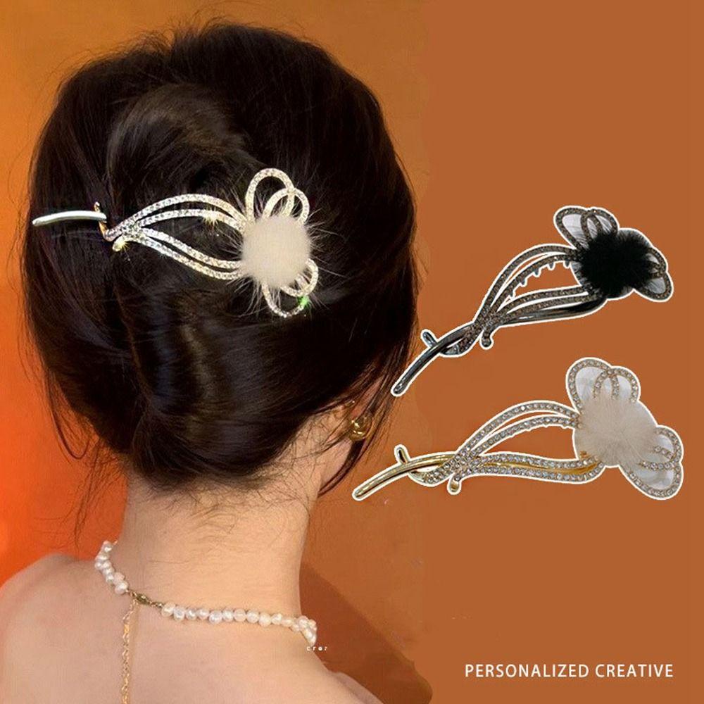 Kẹp Tóc Xoắn Bằng Kim Loại Đơn Giản Cho Nữ