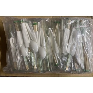 Sét 100 bộ combo- Đũa-Thìa-Giấy-Tăm,đũa opp dùng 1 lần