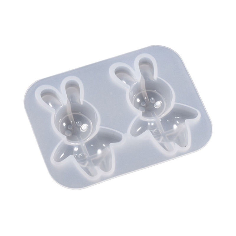 Sa Khuôn Silicon Làm Móc Khóa Hình Thỏ / Gấu Bằng Nhựa Resin DIY