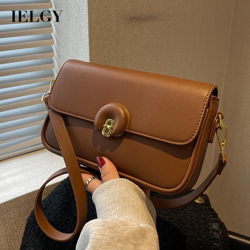 Túi Đeo Chéo Hình Vuông Nhỏ Màu Đen Thiết Kế Đơn Giản Thời Trang Cao Cấp Cho Nữ