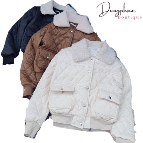 Áo phao trám cổ lông túi hộp - Dungpham.Boutique - ANNA_SHOP