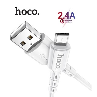 Cáp sạc 2.4A Hoco DU01 Micro dây dẻo siêu bền truyền dữ liệu cho Android dài 1M