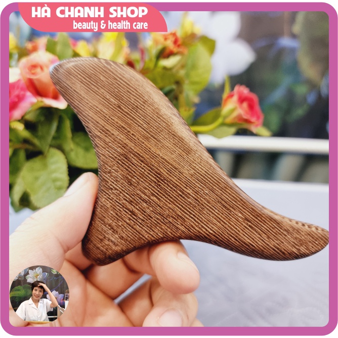 Dụng Cụ Ấn Huyệt Hình Tam Giác Bằng Gỗ Mun Dụng Cụ Massage Chân Massage Body Hình Chim Én Đa Năng Cưu Ấn Huyệt Gỗ