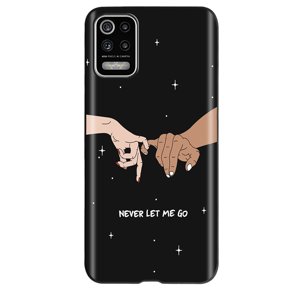 Ốp Điện Thoại TPU Dẻo Màu Đen In Họa Tiết Hoạt Hình Bươm Bướm & Hoa Cho LG K62 Q52 LG K62 Plus K 62 +