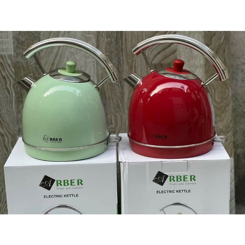 Ấm đun siêu tốc Arber  màu đỏ dung tích 1.8l bảo hành 12 tháng