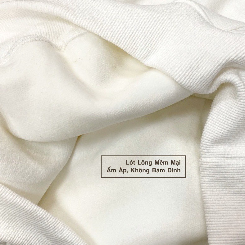 Áo Hoodies Lót Lông Mềm Mại In Chữ Unknown Phom Áo To Rộng Rãi - Mã Số: 50114