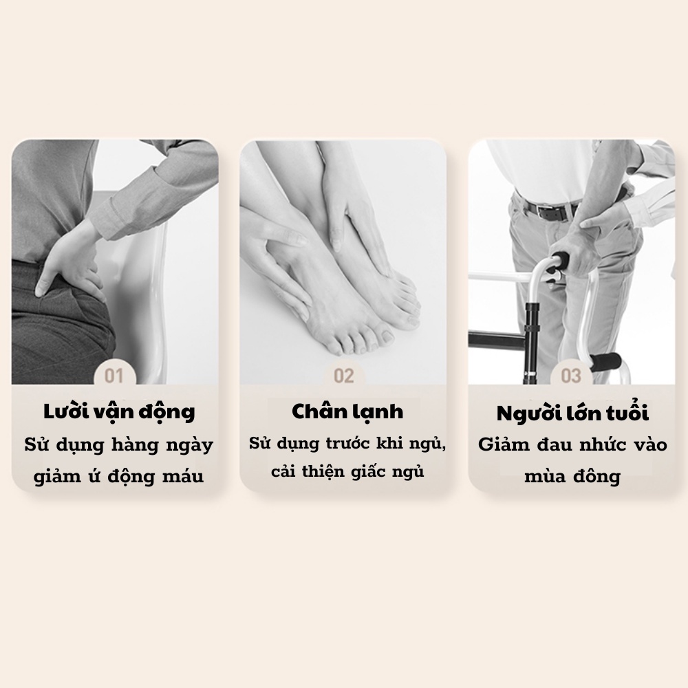 Máy sưởi ấm chân Xiaomi Sothing DSHJ-S-2204A/B gấp gọn, kèm massage gót chân