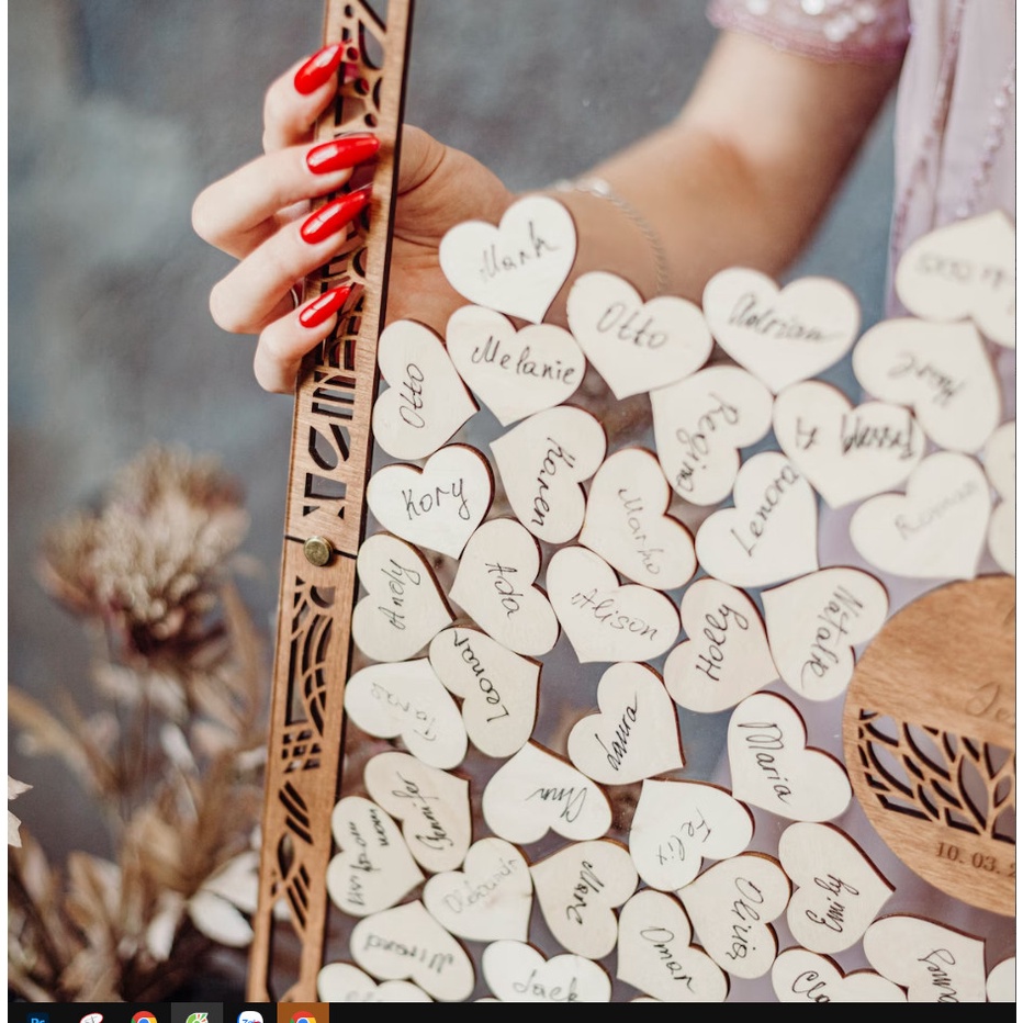 Hộp thả tim Thegioipuzzle hình chữ nhật lưu giữ chữ ký