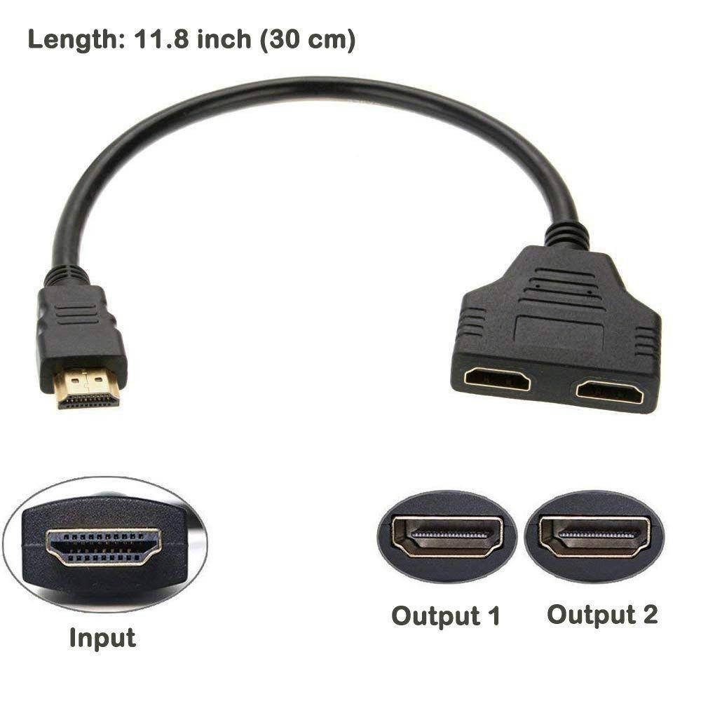 MYRONGVN Dây Cáp Chuyển Đổi HDMI 1 Sang 2 Cổng