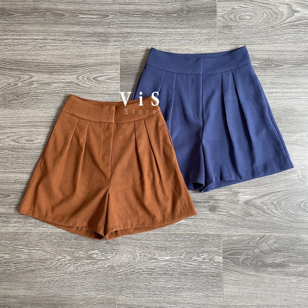 quần short nhung tăm form chữ a