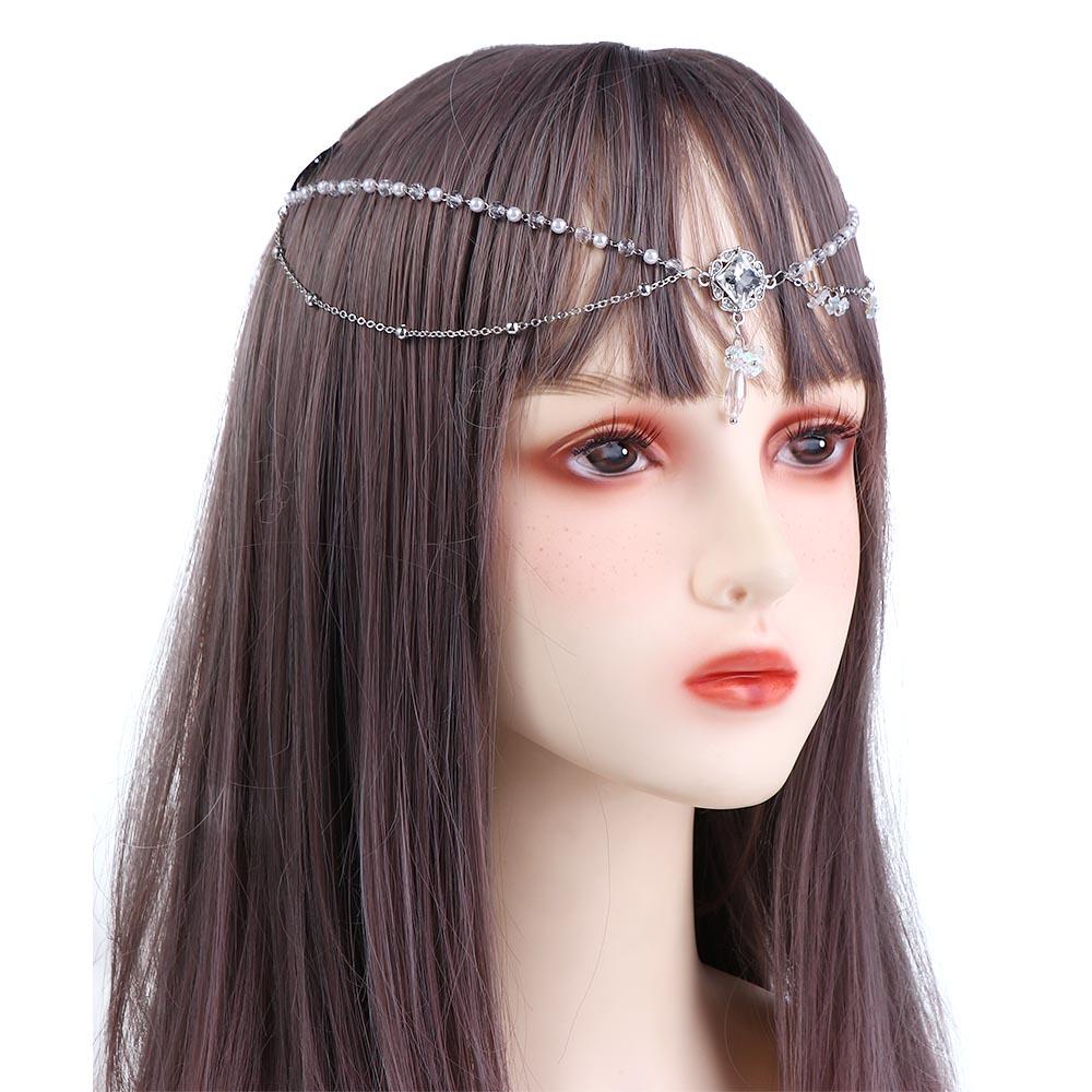 Kẹp Tóc Chuỗi Hạt Đính Hoa Phong Cách Trung Hoa Ngọt Ngào Mừng Năm Mới Cho Bé Gái