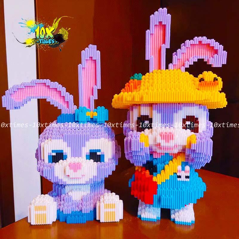 combo 2 gấu thỏ, gấu dâu, cáo (tặng búa + 1 con nhỏ)