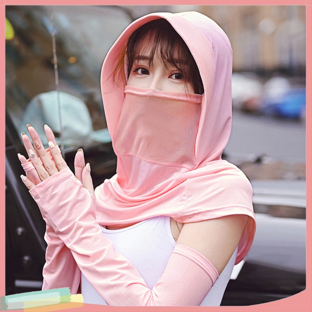 Nón đội bảo vệ mặt cổ chống nắng có viền dành cho nữ đi biển hoặc đạp xe