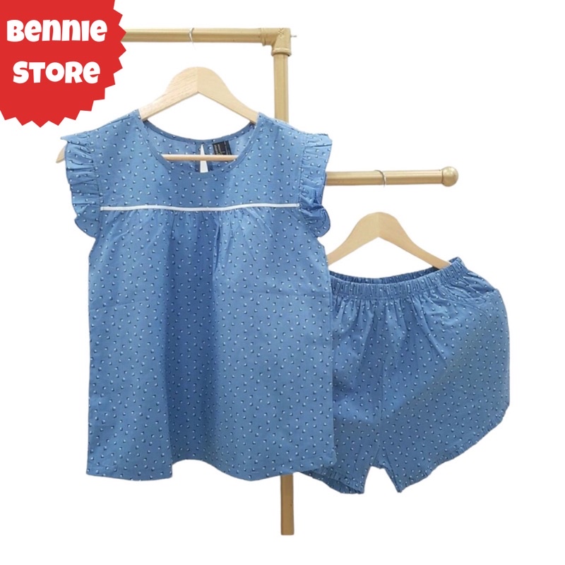 Set đồ bộ đùi nữ mặc nhà Bennie Store, Đồ bộ mặc nhà cao cấp vải kate cotton Hàn Quốc