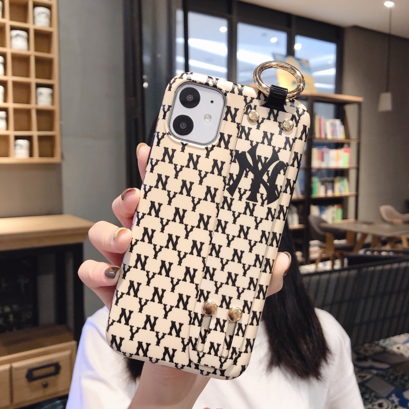 Ốp Điện Thoại Silicon Mềm Bóng Có Dây Đeo Cổ Tay Thời Trang Cho iPhone 14 Pro Max 13 12 11 Pro Max