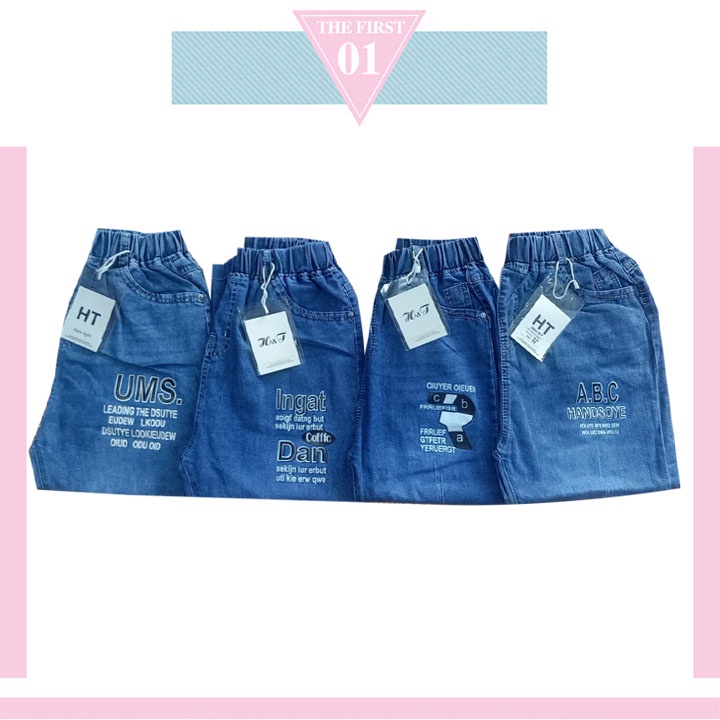 Quần jeans dài cho bé trai lưng thun