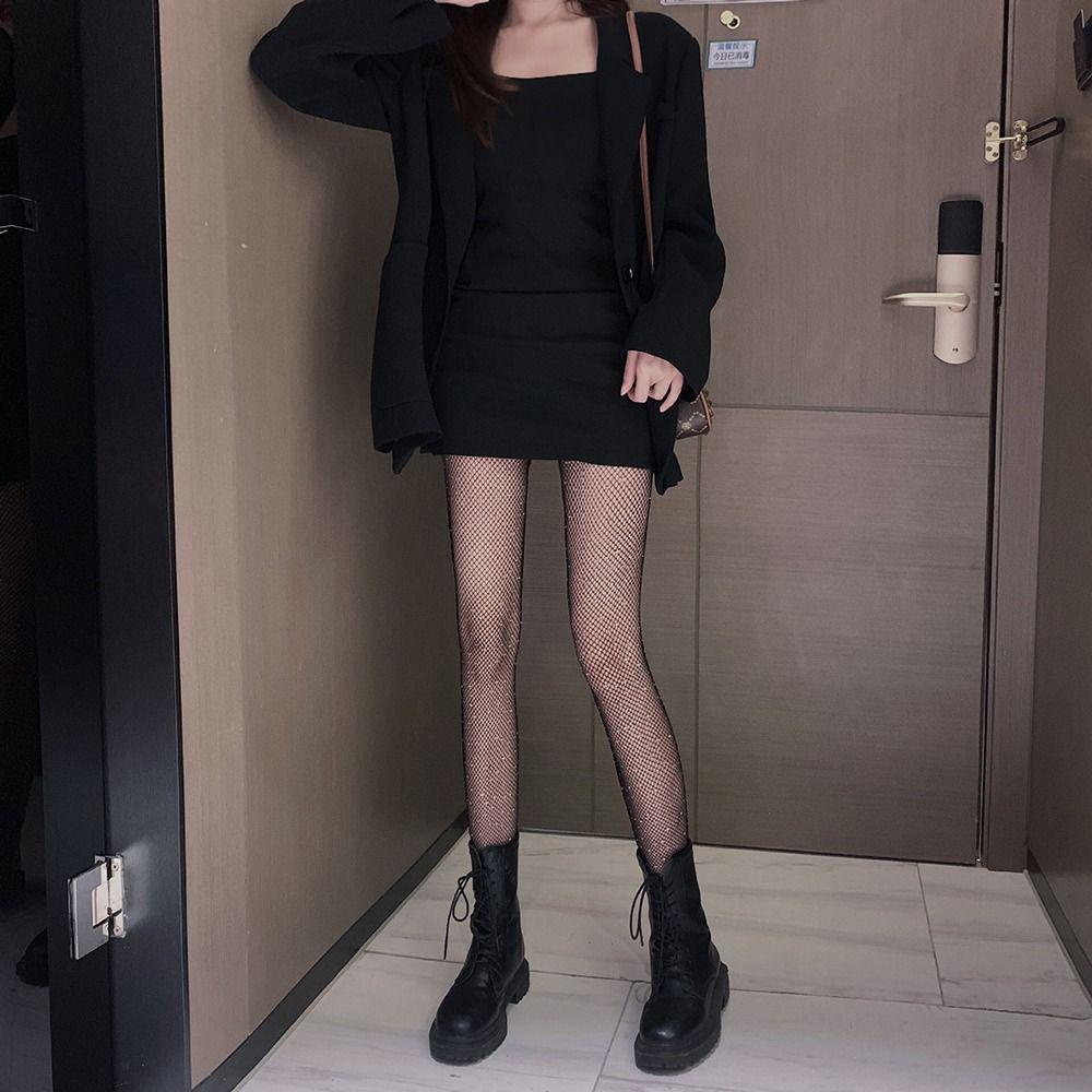 Quần Tất Lưới Mỏng Thoáng Khí Thời Trang JK Lolita Y2k Cho Nữ