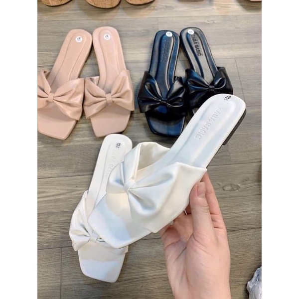 Giày dép nơ nhúng bèo ngang big size 35 đến 45 hình shop chup that
