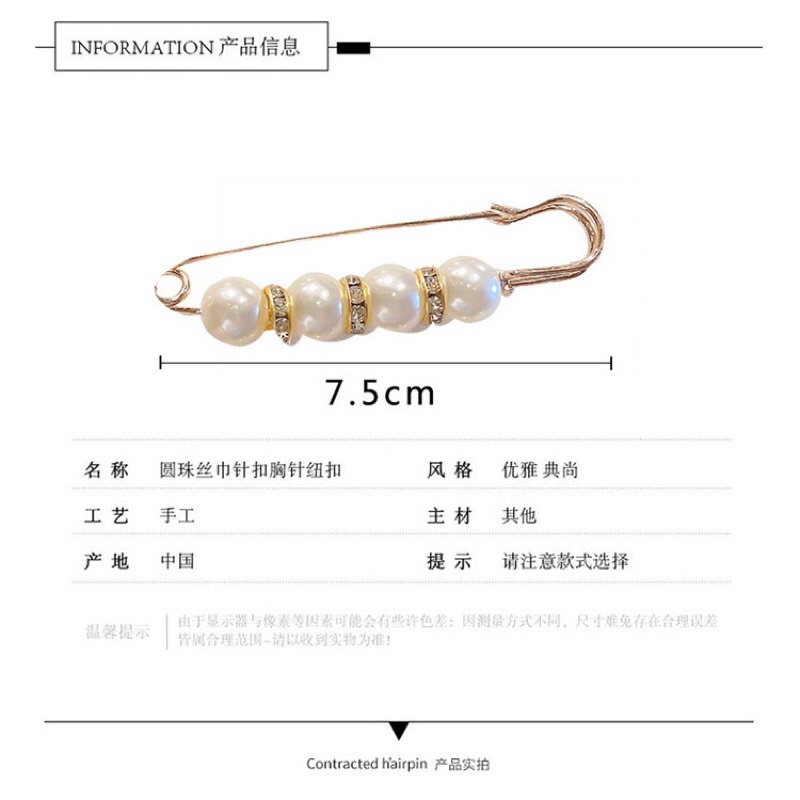 Set 4 ghim cài quần thu hẹp eo, cài áo siêu hot