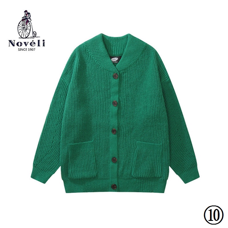 Áo Khoác Cardigan Cổ Chữ v Thời Trang Thu Đông Phong Cách Retro Mỹ Cho Nam