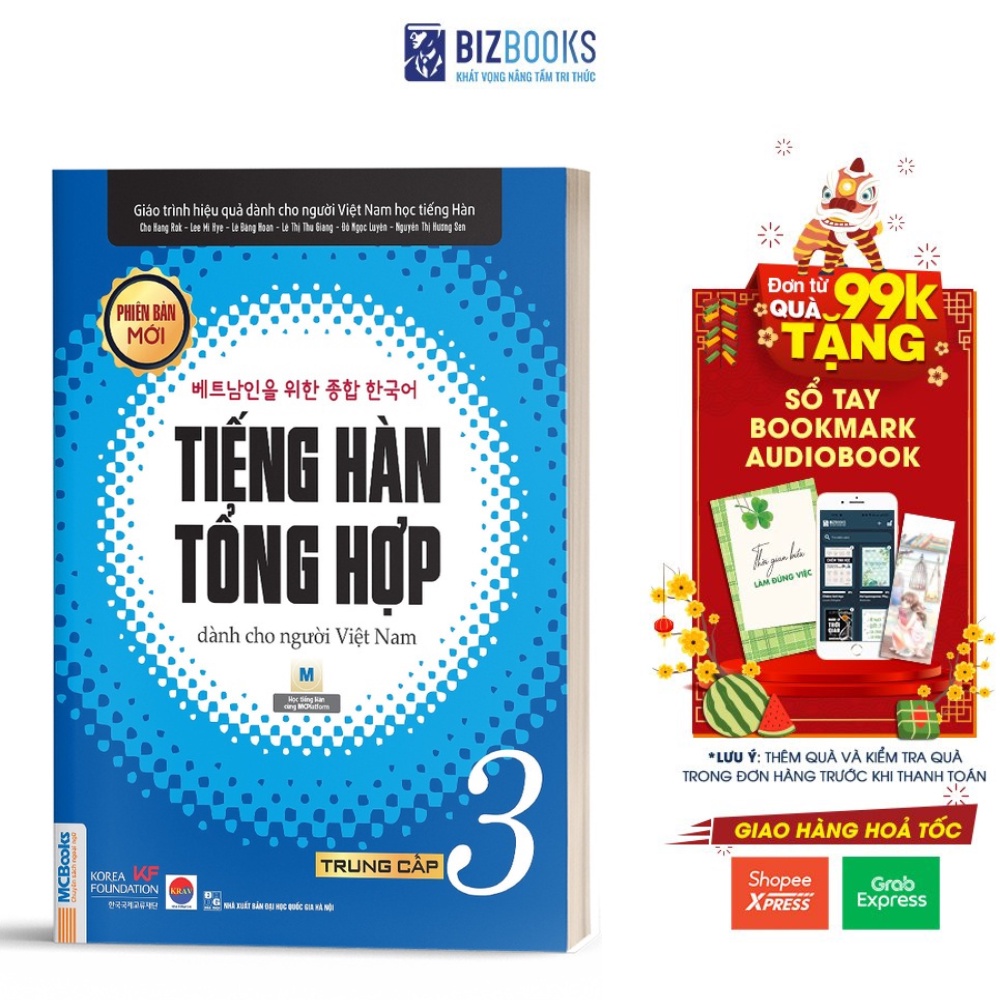 Sách - Giáo Trình Tiếng Hàn Tổng Hợp Dành Cho Người Việt Nam Trung Cấp Tập 3  - Phiên Bản Mới 2020 - Kèm App