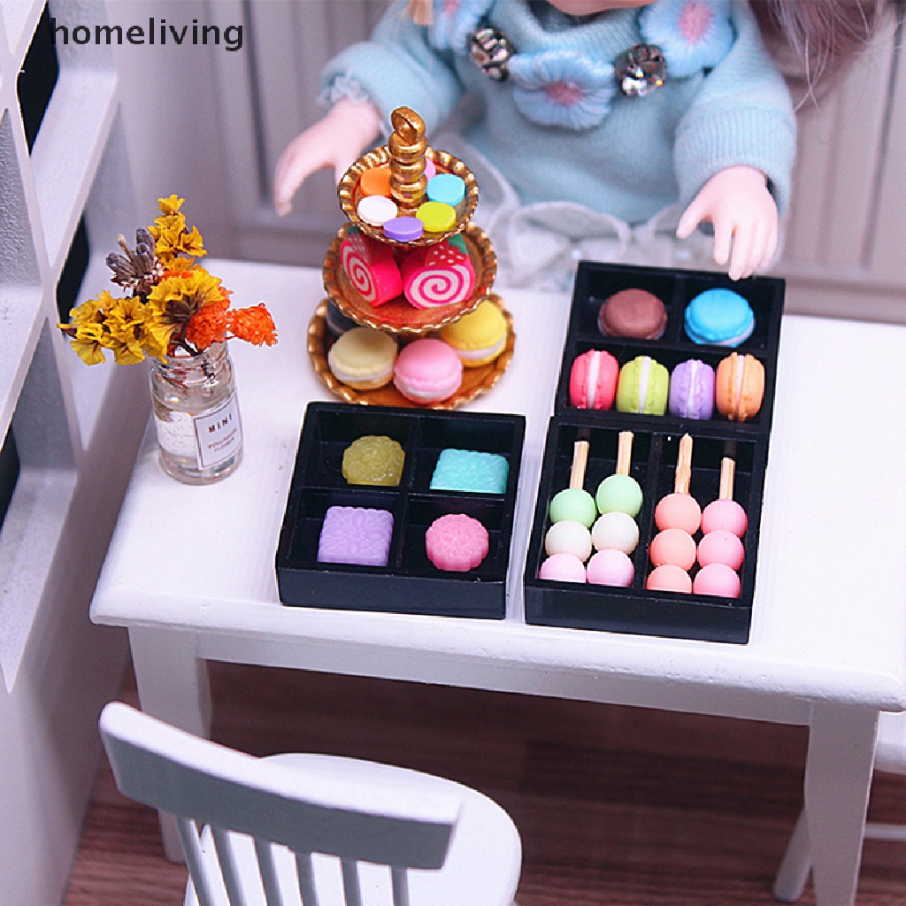 Bộ Giá Đỡ Bánh Trung Thu Tráng Miệng Tỉ Lệ 1: 12 Dùng Trang Trí Nhà Búp Bê