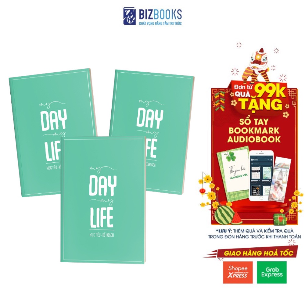 Combo 3 cuốn Sổ Mục Tiêu Kế Hoạch: My Day My Life - Sổ Tay Ghi Chép Công Việc Giúp Phát Triển Bản Thân