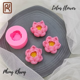 [Ảnh thực tế] Khuôn silicon 4d Phong Khang làm rau câu hoa sen