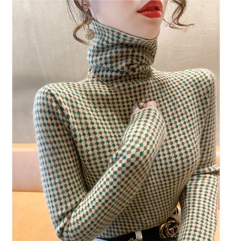 Áo Thun Nữ Dài Tay Cổ Cao Thời Trang Hàn