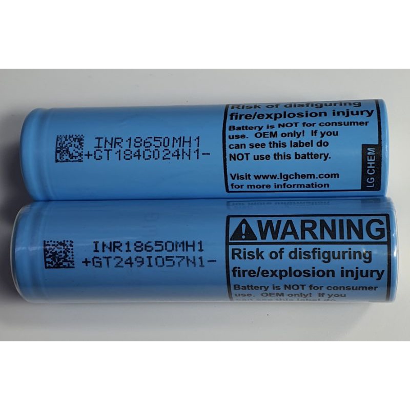 Pin sạc 18650 LG MH1 3200mah, xả 10a có đầu lồi sử dụng cho đèn pin, quạt,...