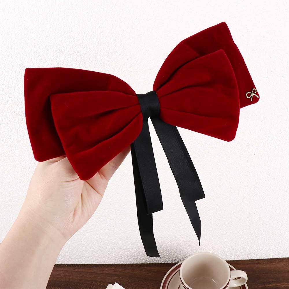 Kẹp Tóc Hình Nơ Bằng Nhung Thời Trang Dành Cho Nữ