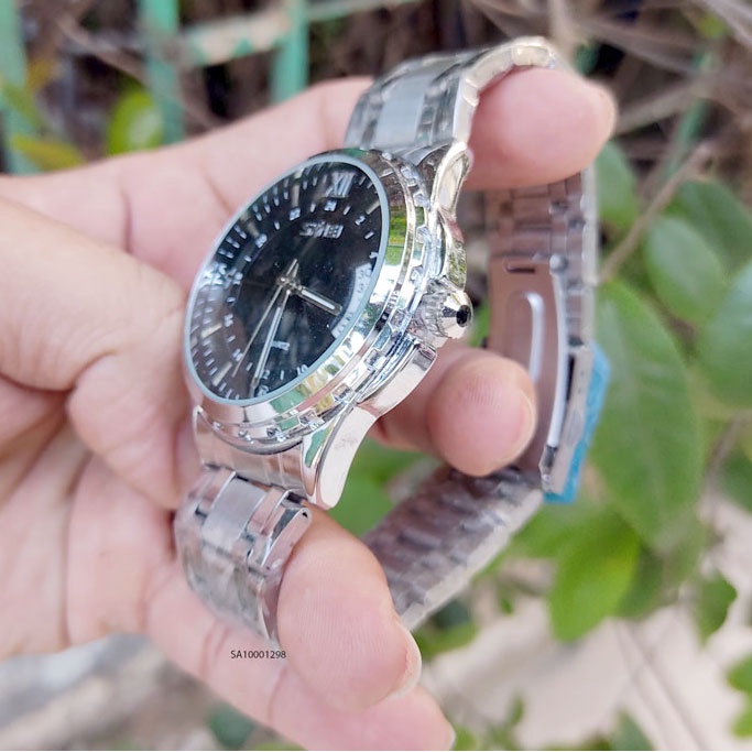 Đồng Hồ Nam SKMEI Chính Hãng Chống Nước Size 40mm Dây Kim Loại Bảo Hành 24 Tháng - Mã SKMEI 02