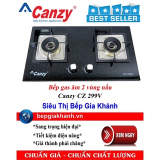 [HCM]Bếp gas âm 2 vùng nấu Canzy CZ 299V