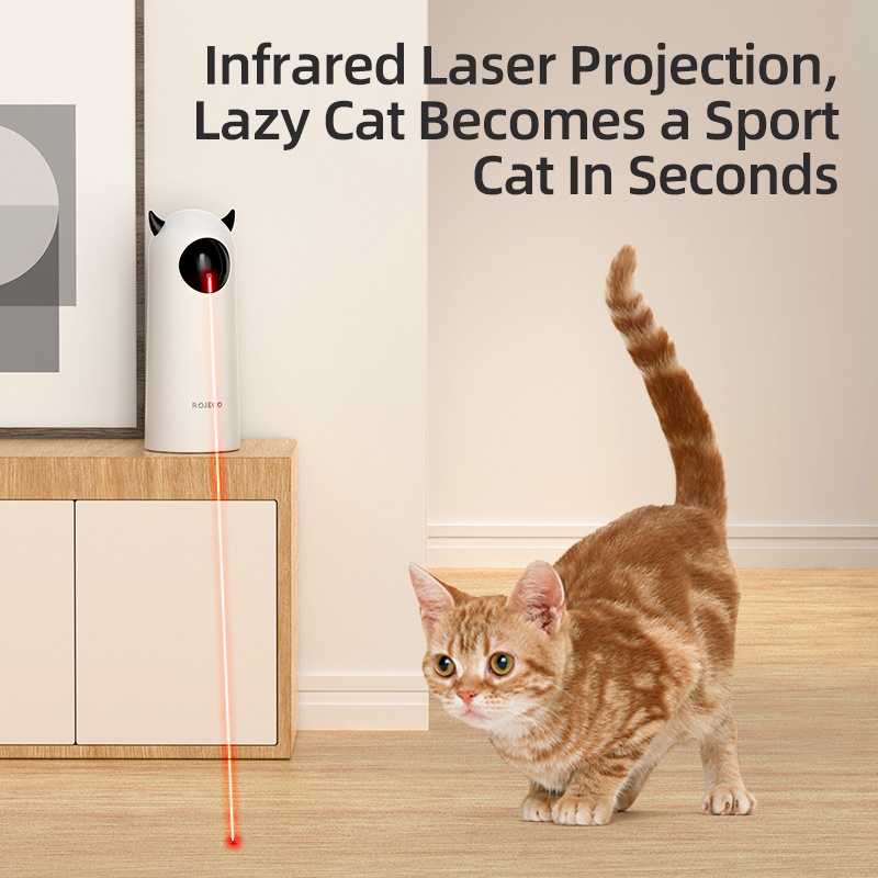 Đồ chơi ngộ nghĩnh bằng đèn LED tự động ROJECO dành cho mèo