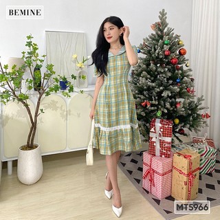 Đầm phối ren cổ lá BEMINE MT5966