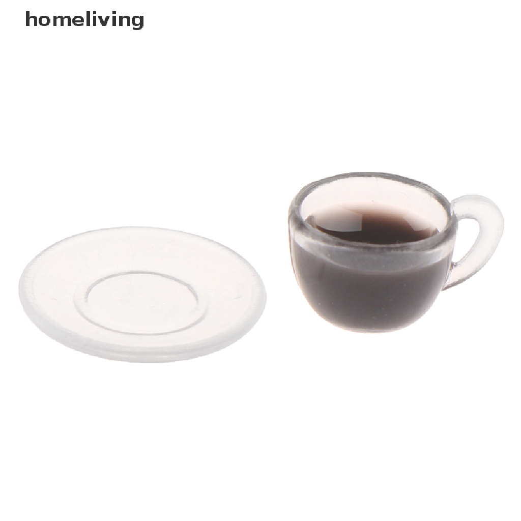 Set Ly Cà Phê Mini Tỉ Lệ 1: 12 Xinh Xắn Dùng Để Trang Trí Nhà Búp Bê