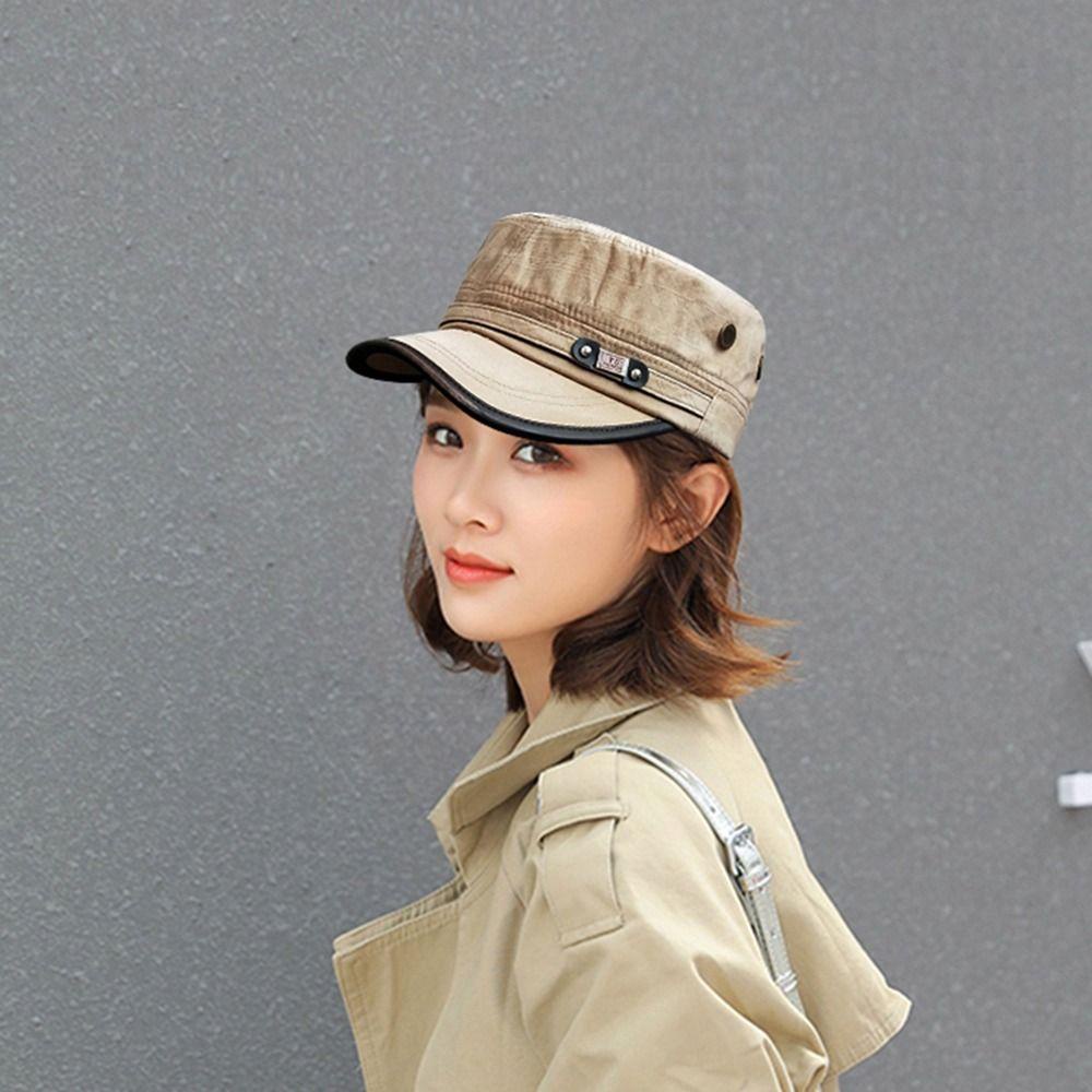 Mũ Bát Giác Cotton Lấp Lánh Giữ Ấm Mùa Thu Có Thể Điều Chỉnh Cho Nam Nữ