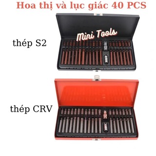 Bộ hoa thị và lục giác màu đồng thép S2 cao cấp